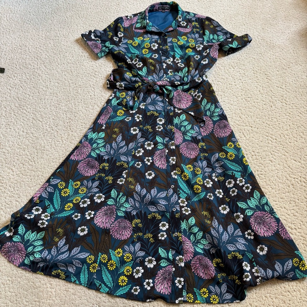 J. Crew Floral Maxi Dress - Black, Pink, Blue, Green, Yellow
